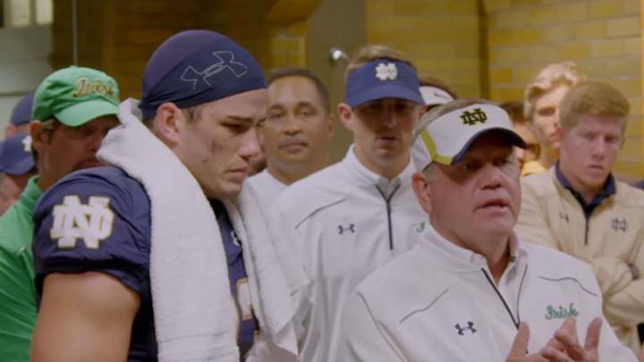 Brian Kelly gave injured Drue Tranquill game ball after Georgia Tech win