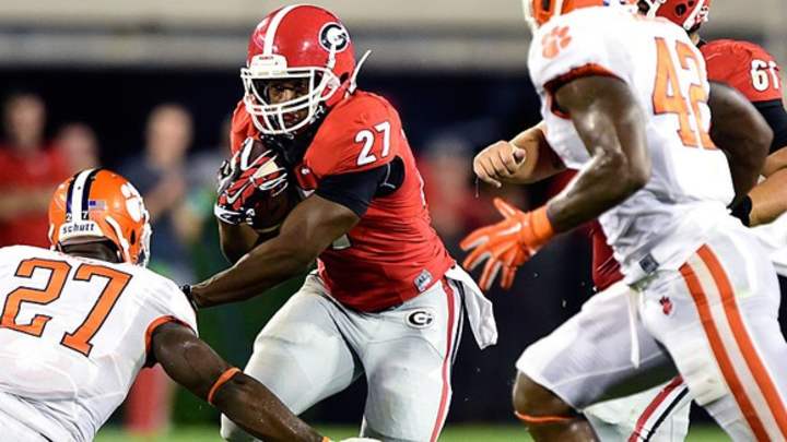 Georgia's Nick Chubb motivated by Gurley's texts; the vacation hot spot for coaches