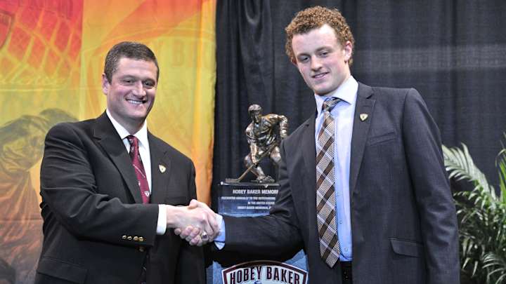 Boston University's Jack Eichel wins Hobey Baker Award Boston University's Jack Eichel wins Hobey Baker Award