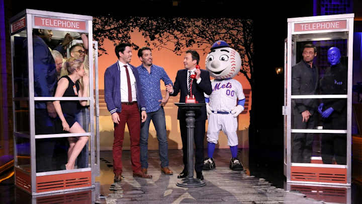 Shaq got in a phone booth filled with celebrities on The Tonight Show