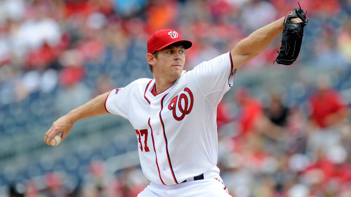 Nationals pitcher Stephen Strasburg (back) to skip next start