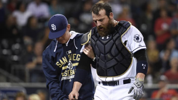 Padres lose three players to injuries in Tuesday's game against Rangers