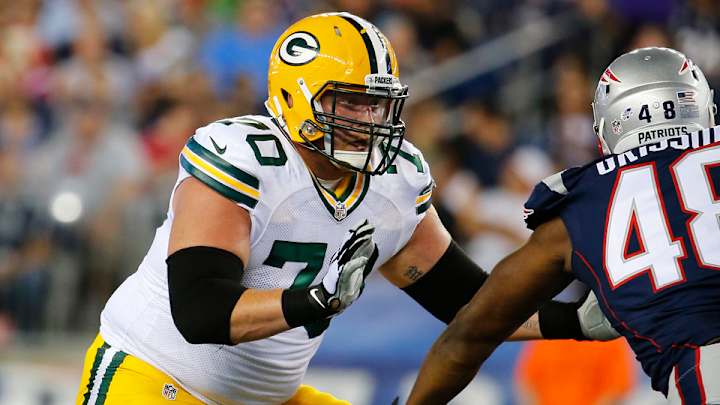Packers OL T.J. Lang (knee) carted off against Rams Packers OL T.J. Lang (knee) carted off against Rams