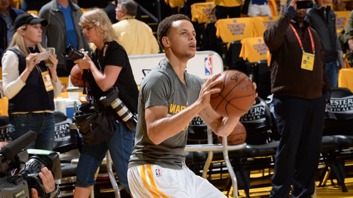 Watch: Stephen Curry hits pregame shot from tunnel before Game 2