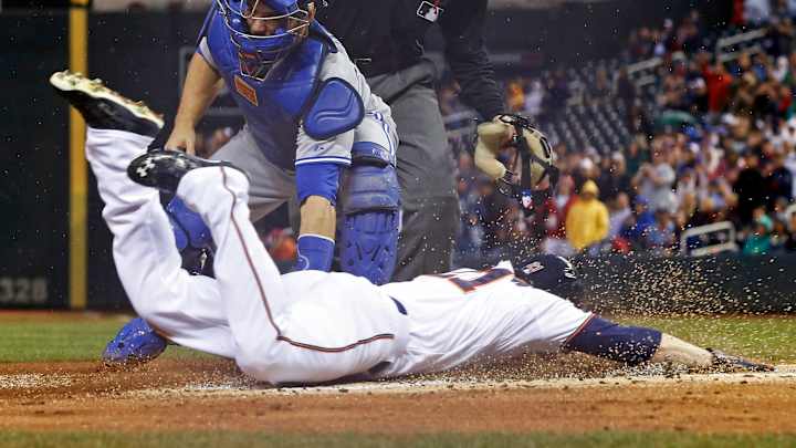 LEADING OFF: Stanton swats, Braves try again vs Bumgarner