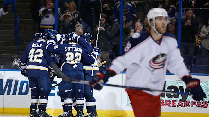 Upshall leads Blues past Blue Jackets 3-1