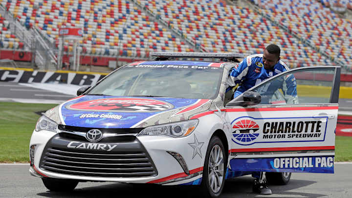 Panthers LB Davis takes 5-lap spin with Earnhardt Jr.