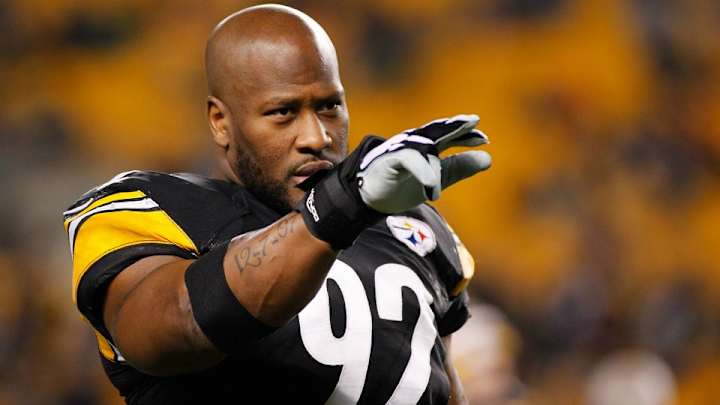 James Harrison's off-season workout includes medicine ball volleyball