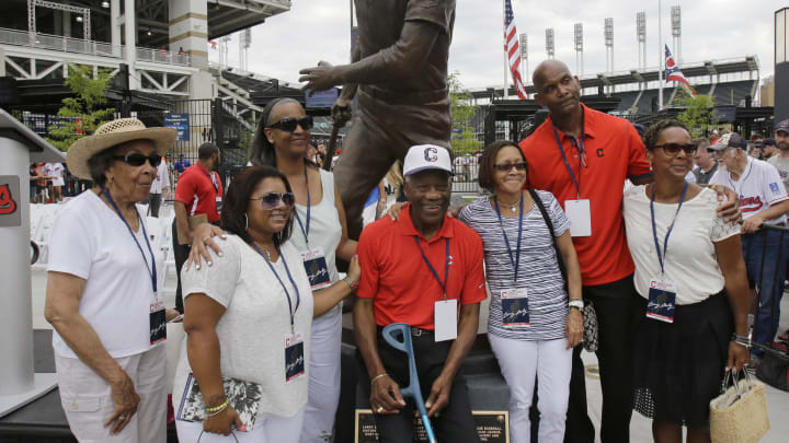 Indians unveil Larry Doby statue