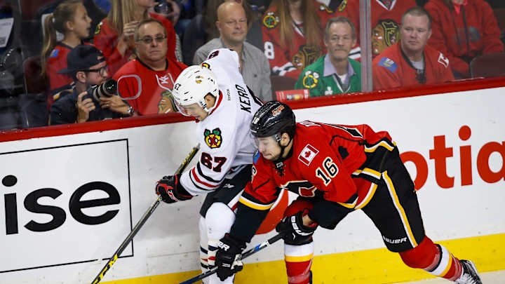 Gaudreau scores in OT to lift Flames over Blackhawks 2-1
