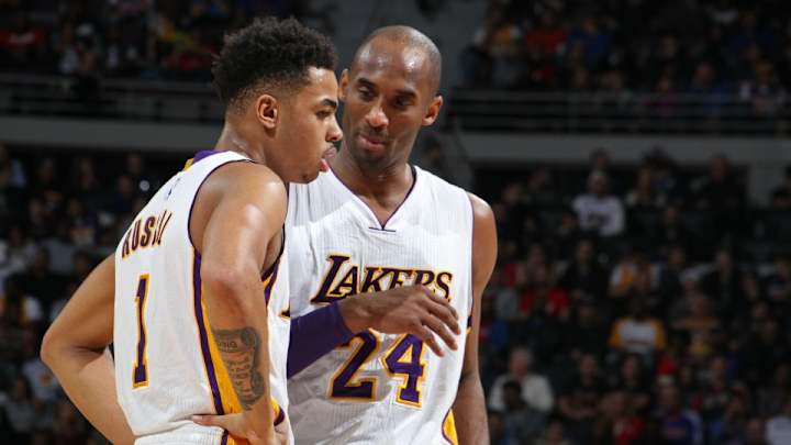 D’Angelo Russell accidentally does perfect Kobe impersonation D’Angelo Russell accidentally does perfect Kobe impersonation