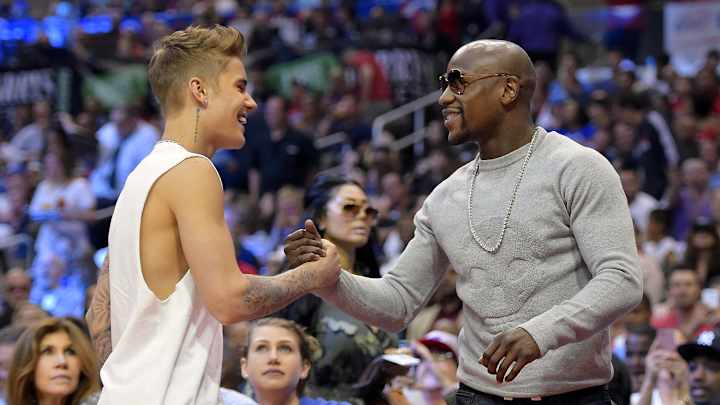 Justin Bieber and Floyd Mayweather Justin Bieber and Floyd Mayweather