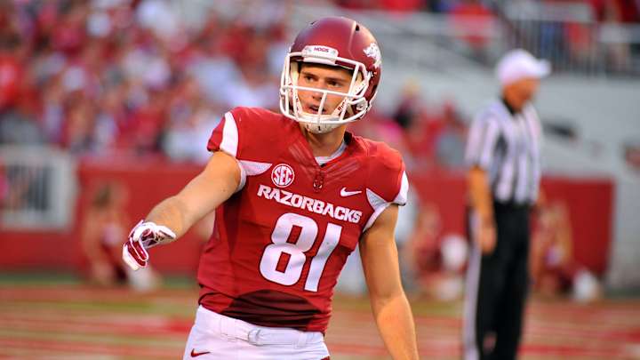 Arkansas WR Cody Hollister out indefinitely with broken foot