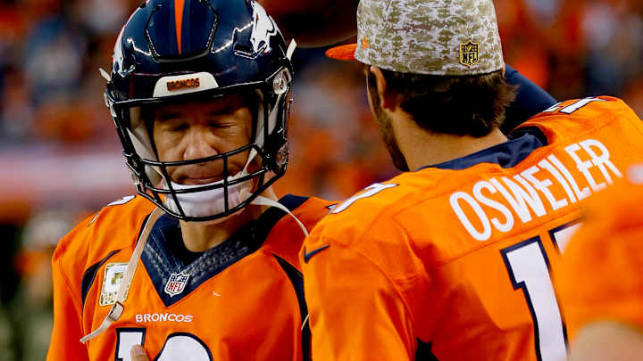 Manning supports Osweiler but won't be in his ear