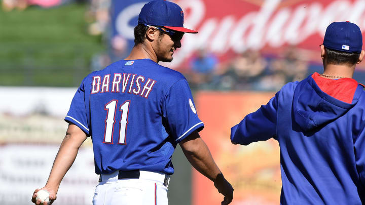 Rangers pitcher Yu Darvish to have MRI on injured triceps