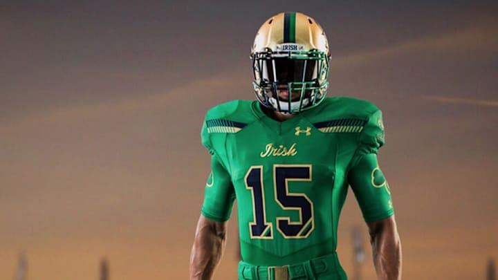 Notre Dame, Boston College unveil uniforms for Shamrock Series