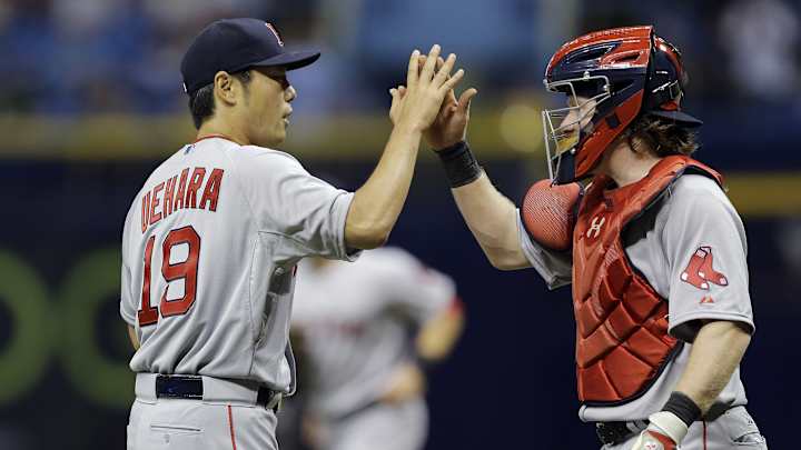Miley and 4 relievers help Red Sox beat Rays 1-0