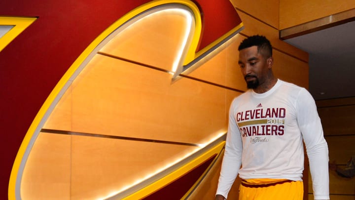 Watch: J.R. Smith rides out of NBA Finals on his PhunkeeDuck