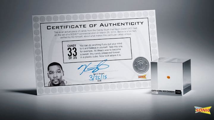 Sonic is selling a melted slushie sipped by Kevin Durant Sonic is selling a melted slushie sipped by Kevin Durant