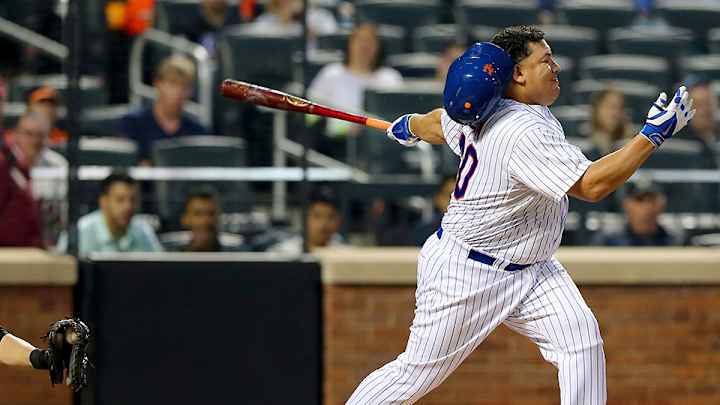 Watch: Bartolo Colon loses helmet again on hard swing