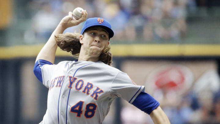 DeGrom leads Mets over Brewers 2-0 to stop 7-game skid