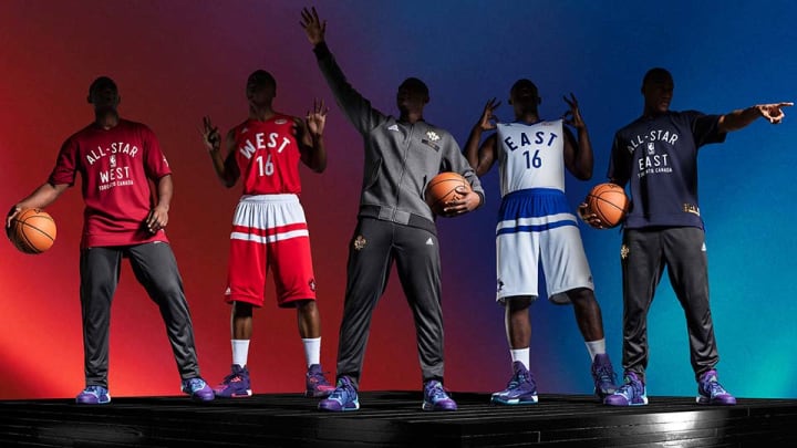 NBA All-Star uniforms feature distinct Toronto feel with maple leaf in tow NBA All-Star uniforms feature distinct Toronto feel with maple leaf in tow