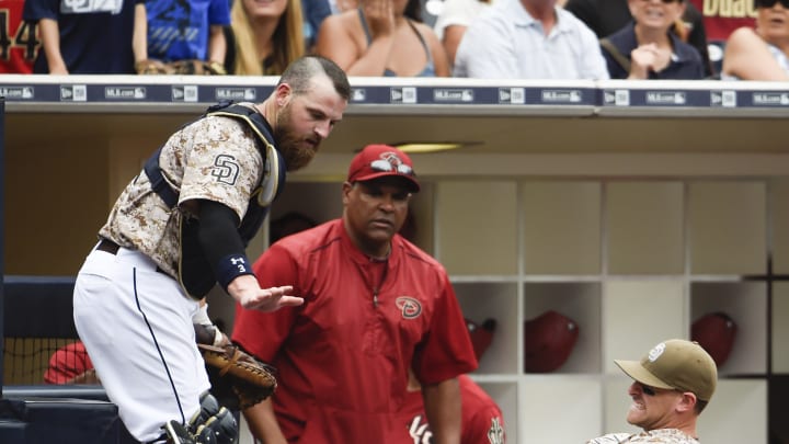 Padres 3B Will Middlebrooks leaves game after slipping on stray bat Padres 3B Will Middlebrooks leaves game after slipping on stray bat