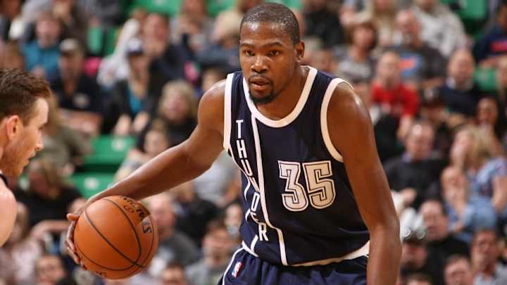 Watch Kevin Durant’s generosity knock a kid to the floor