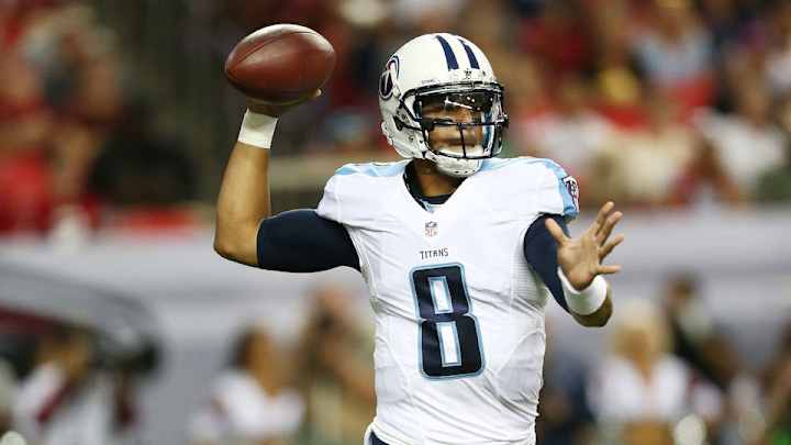 Watch: Marcus Mariota throws first interception as a pro Watch: Marcus Mariota throws first interception as a pro