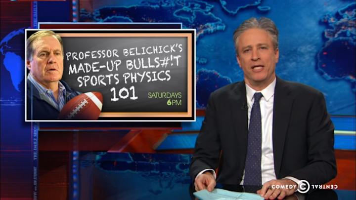 Jon Stewart takes on NFL over Deflategate, Marshawn Lynch