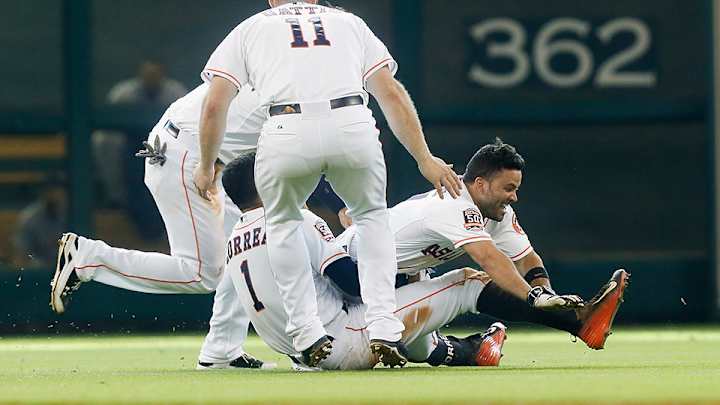Astros manager warns Carlos Correa: No more celebratory tackles Astros manager warns Carlos Correa: No more celebratory tackles