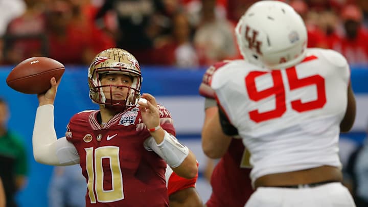 FSU’s Maguire returns to Peach Bowl after being carted off with leg injury
