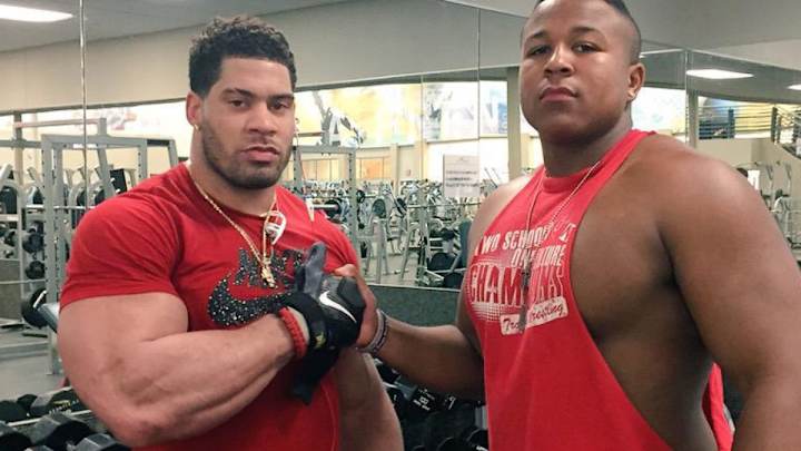 LaRon Landry's arms are extremely big LaRon Landry's arms are extremely big