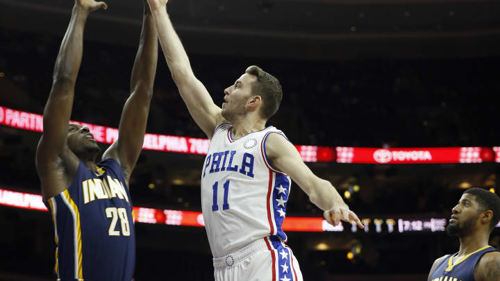 George leads Pacers past winless 76ers, 112-85