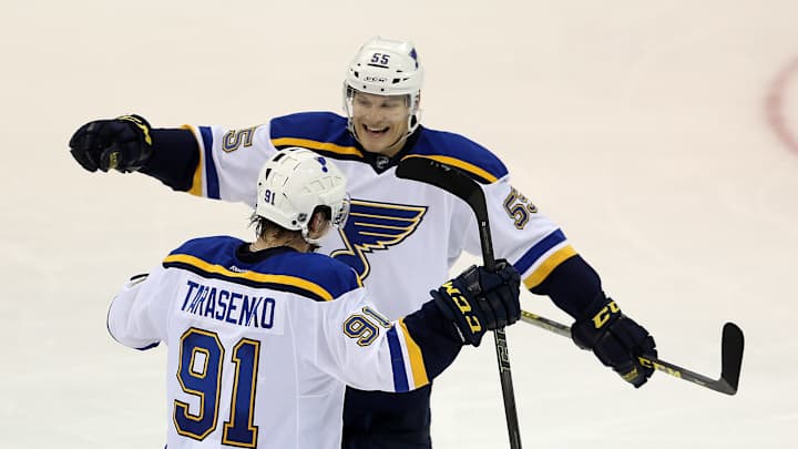 Tarasenko scores twice, Blues beat Jets 4-2 Tarasenko scores twice, Blues beat Jets 4-2