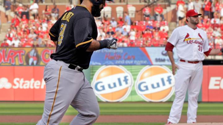 Alvarez HR in 7-run 1st, Pirates end long skid in St. Louis