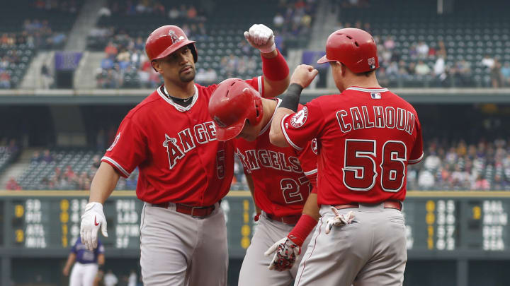Pujols, Trout homers lead Angels past Rockies, 10-2.
