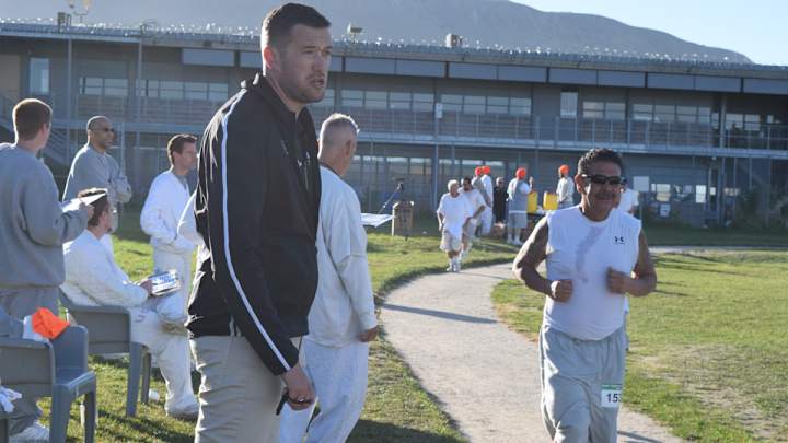 Free to Run: A college coach helps stage a prison yard marathon Free to Run: A college coach helps stage a prison yard marathon