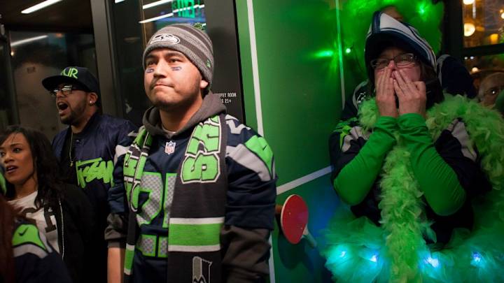 Watch Seahawks fans Super Bowl party go from elated to devastated