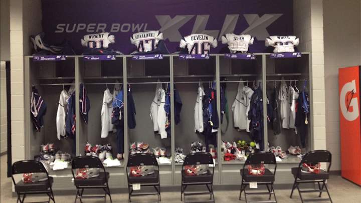 Photos: See inside the Patriots' Super Bowl locker room