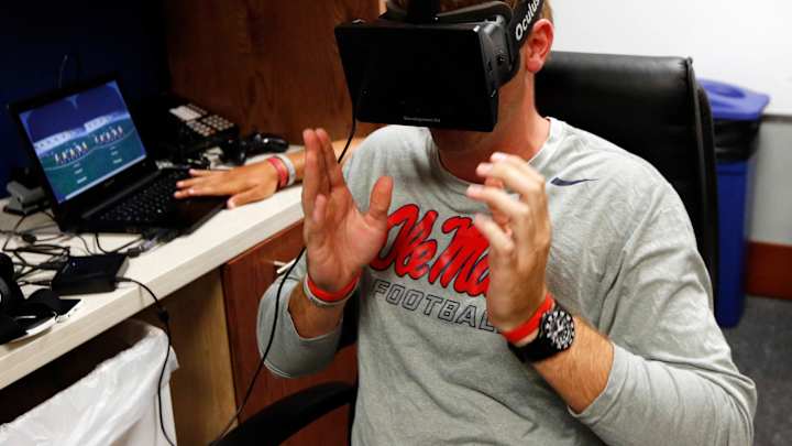 Football's future? QBs training with virtual reality