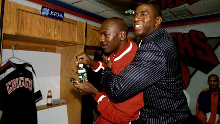 Magic Johnson hits up Michael Jordan for free shoes Magic Johnson hits up Michael Jordan for free shoes
