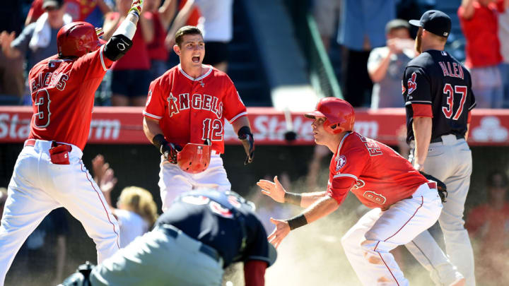 Watch: Angels score three runs in ninth, beat Indians on wild pitch