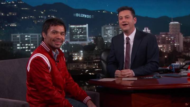 Manny Pacquiao sings with Jimmy Kimmel, talks with Dr. Phil Manny Pacquiao sings with Jimmy Kimmel, talks with Dr. Phil