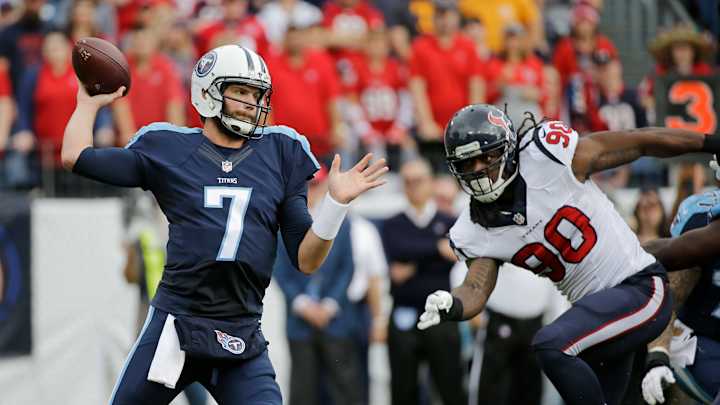 Weeden runs for TD, throws 2 more as Texans rout Titans 34-6