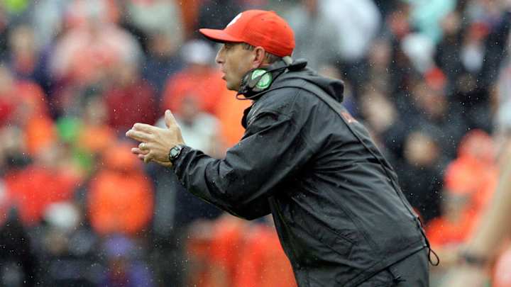 Watch: Clemson’s Dabo Swinney goes off after ‘Clemsoning’ question