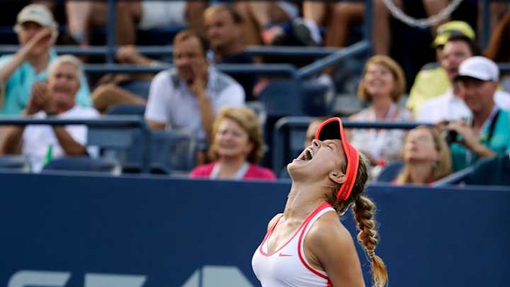 Bouchard hurts head in locker-room fall; out of Open doubles