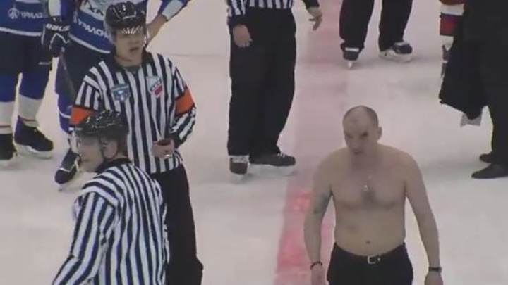 Hockey coach left bloody and shirtless after fight with opposing coach