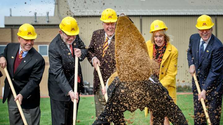Gophers break ground on new practice facility Gophers break ground on new practice facility