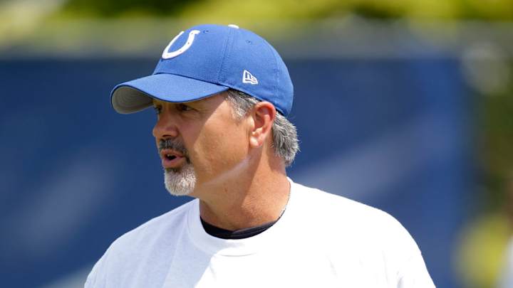 Chuck Pagano sports Eric Berry shirt at Colts training camp